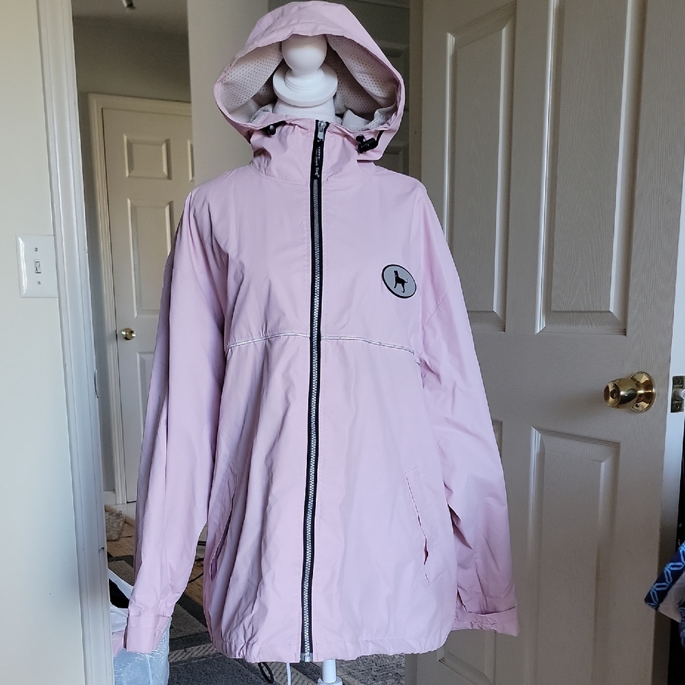 The Black Dog Women's Pink Hooded Jacket